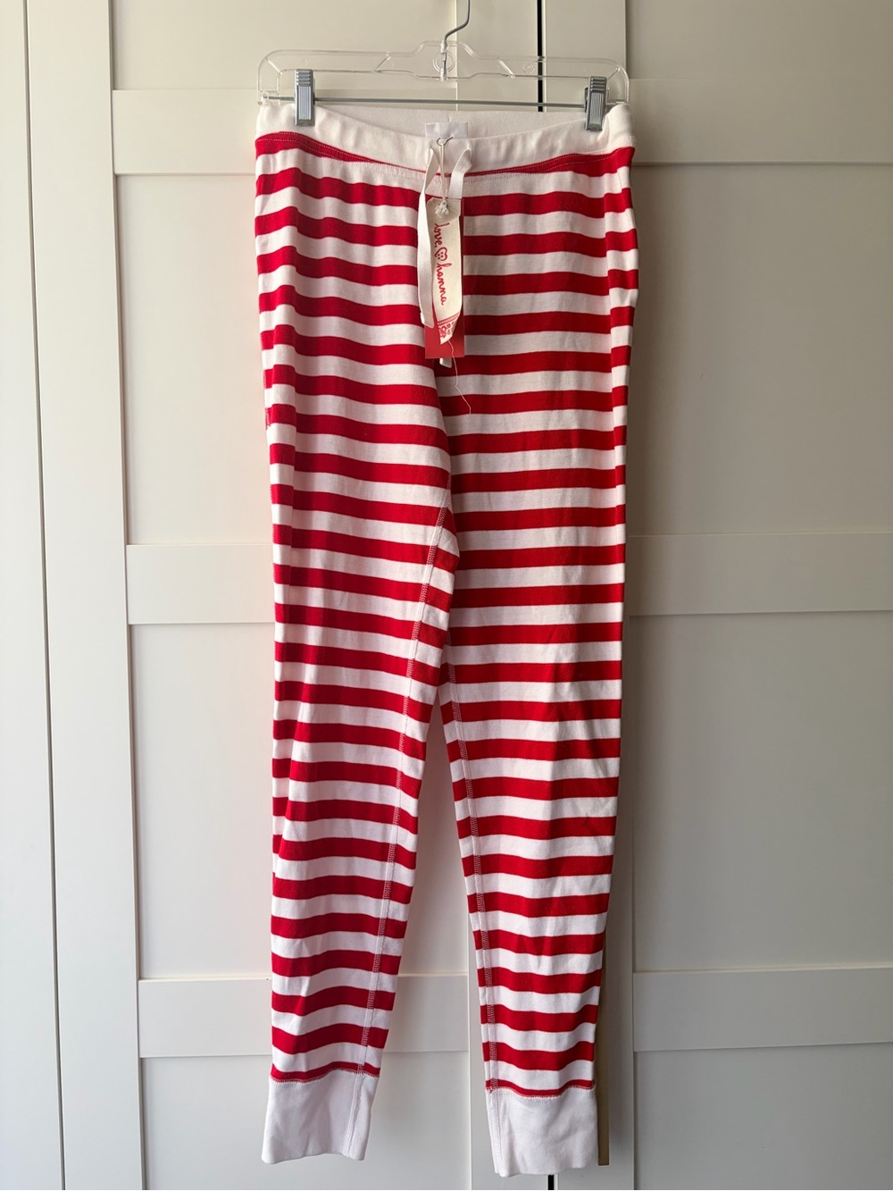 Hanna Andersson Red and White Striped Sweatpants